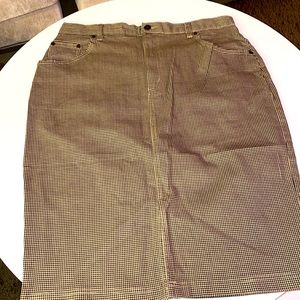 NEW Newport News Jeanology Line Collection Checkered Womens Skirt Size 14W